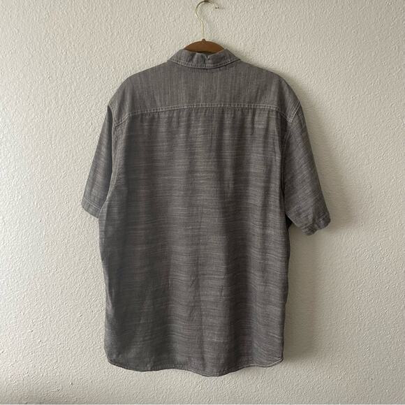 Grey Short Sleeve Button Up Shirt Size XL by Woolrich - Picture 3 of 6